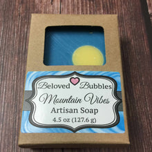 Load image into Gallery viewer, Mountain Vibes Artisan Soap Packaged